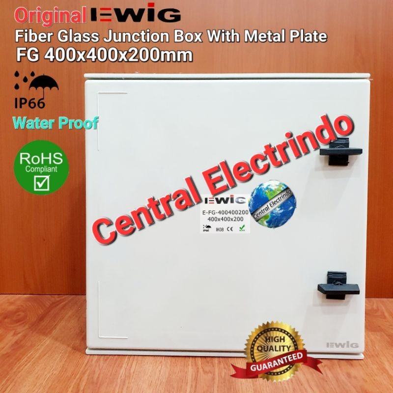 Jual Fiber Glass Junction Box Panel FG 400×400×200mm EWIG With Metal ...