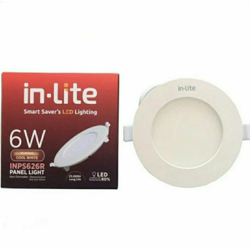 Jual Lampu LED Panel Downlight Inlite INPS 628R 6W 6 Watt IN-lite 6Watt ...