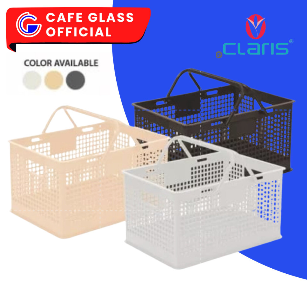 Keranjang Plastik Aesthetic / Box Penyimpanan Serbaguna / Dekor Kamar Claris Tressa 0594/0597