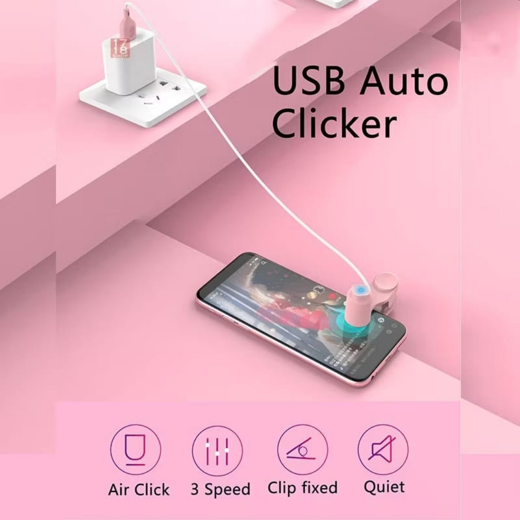 Jual AUTO CLICKER!!! Smart Screen Clickers USB Noise click 3 Speed LED ...