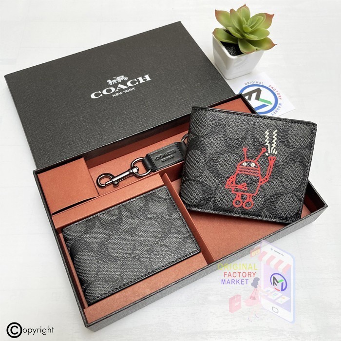 Jual Dompet COC 11945 Wallet Compact Keith Haring Robot Original ...