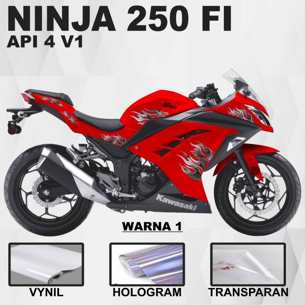 Jual [COD] STIKER TRANSPARAN STRIPING TRANSPARAN UV STIKER Ninja 250 FI ...