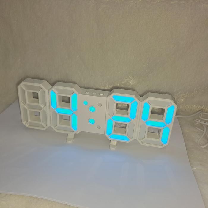 Jual Jam Dinding Digital Led Jam Meja Unik dan Artistik - Biru | Shopee ...
