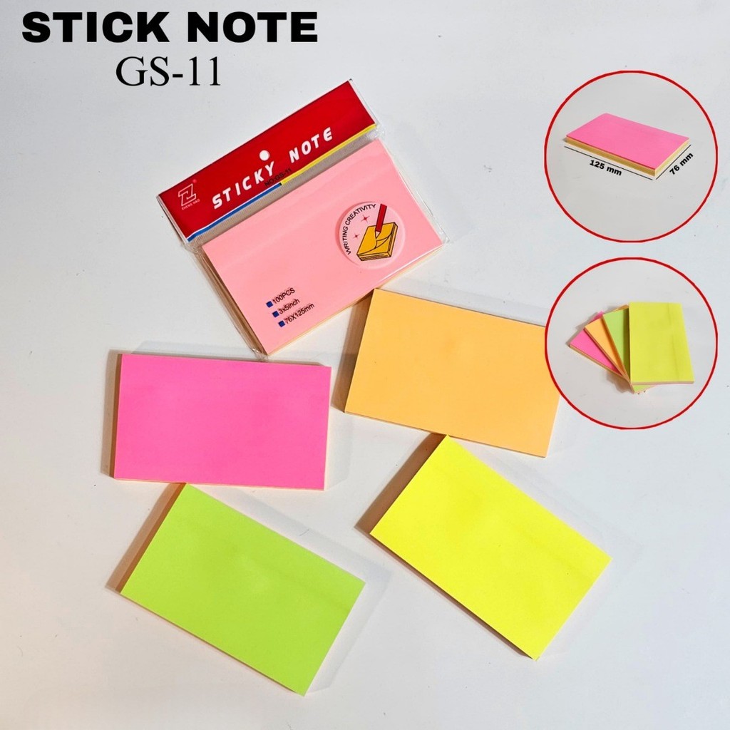 Jual SOS Sticky Note 3x5/100/Rainbow(minimal 2)/Sticky Note/Notes ...