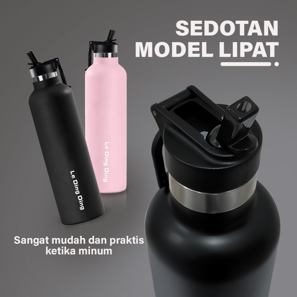 Jual LeDingDing- Tumbler Stainless Botol Minum 1 Liter Tahan Panas ...