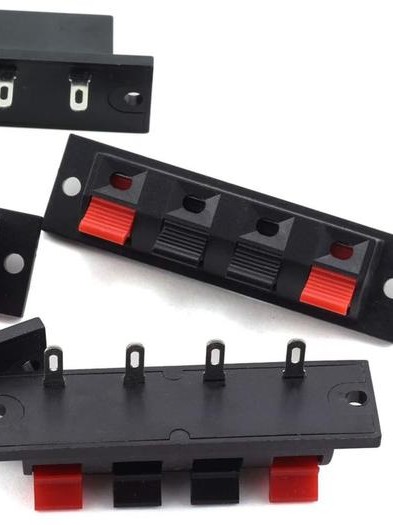 Jual Terminal Speaker Block 4 Pin Jepit Panel Mono Stereo Kabel 4P ...