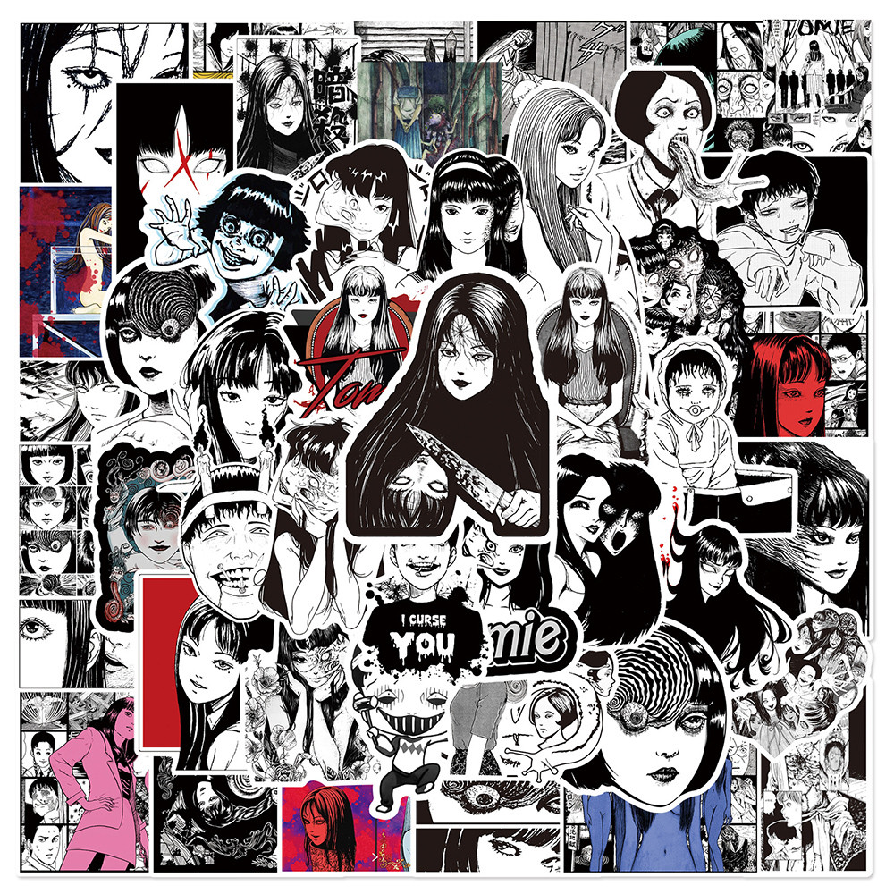 Jual 10/30/50pcs Tomie Junji Ito Stickers Horror Anime Sticker ...