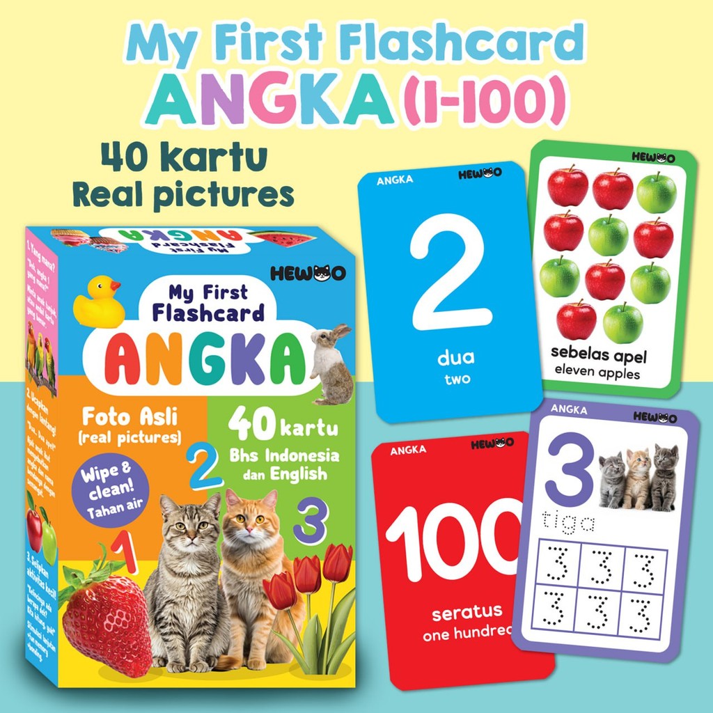 Jual My First Flashcard ANGKA (40 kartu - real pictures/foto) - kartu ...
