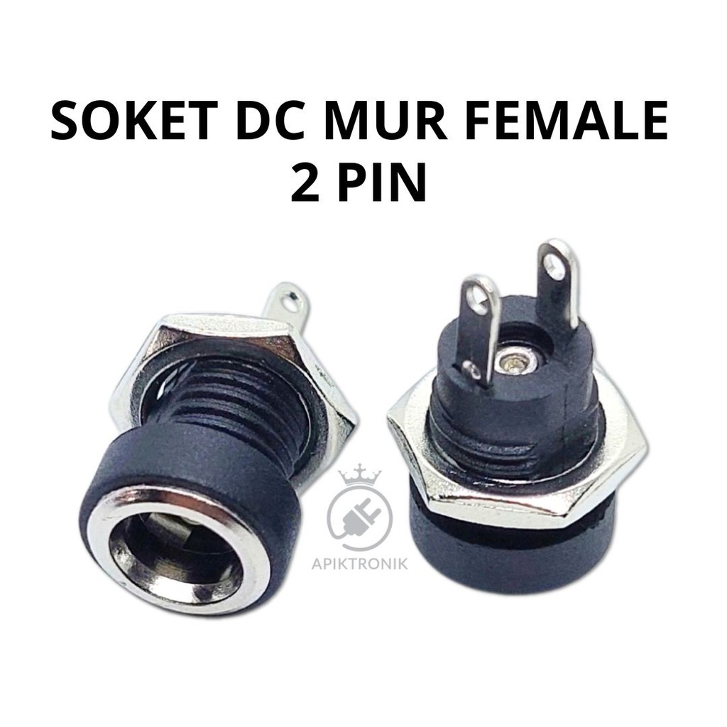 Jual Soket DC Mur Female 2 Pin – Konektor Cewek Besi | Shopee Indonesia