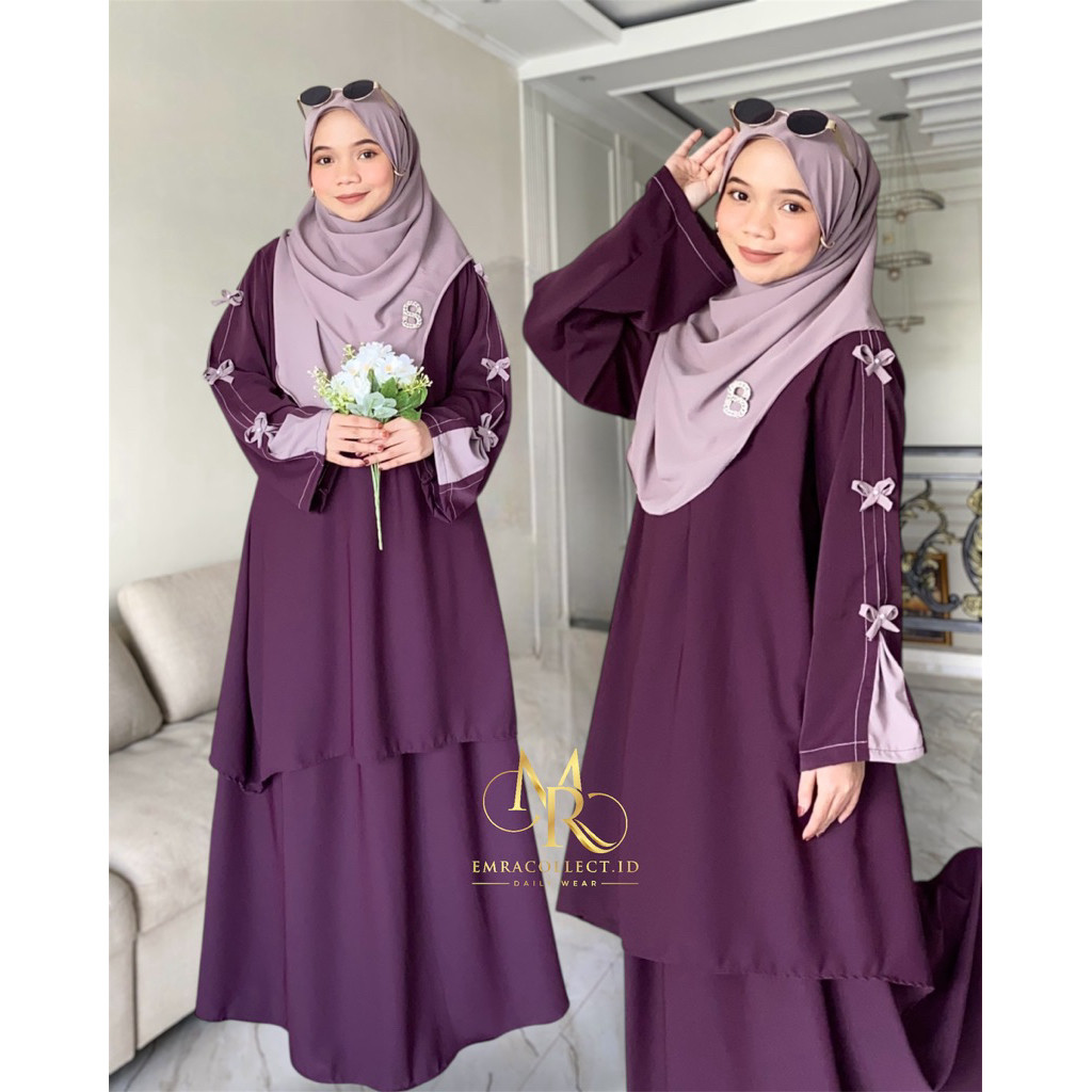 Jual Setelan 2in1 Tunik Rok Anti UV Oneset Muslimah Malay Free Pashmina ...
