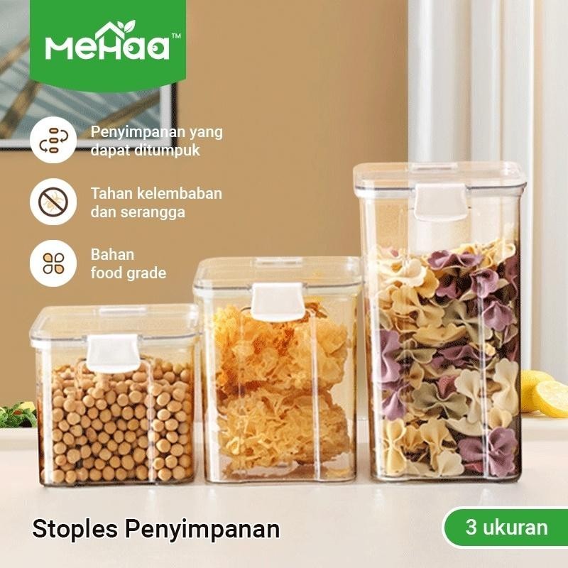 Jual Mehaa Toples Kedap Udara Food Grade 3 macam ukuran | Shopee Indonesia