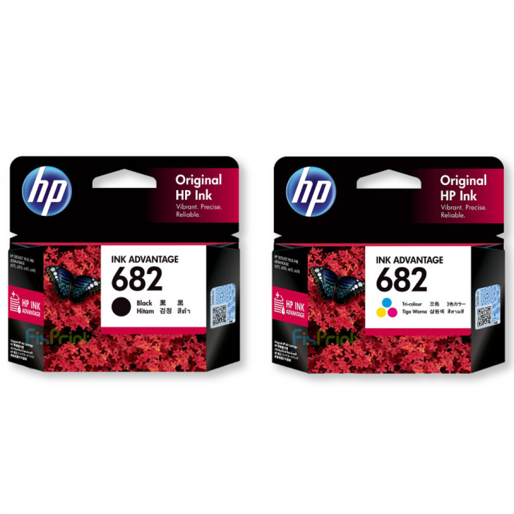 Jual Cartridge Tinta HP 682 Black Color Original Printer Deskjet 6000 ...