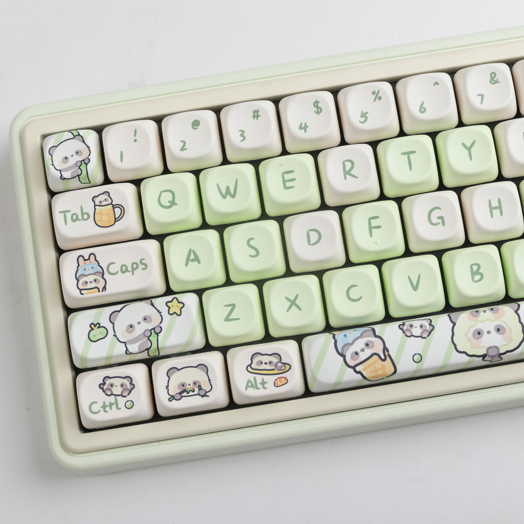 Jual Keycaps PBT Dye Sub Panda profil MOA mechanical keyboard Custom ...