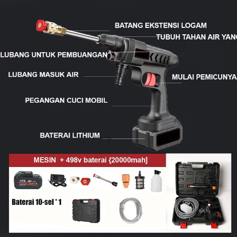 Jual Mesin pencuci mobil tanpa kabel Meriam air bertekanan tinggi ...