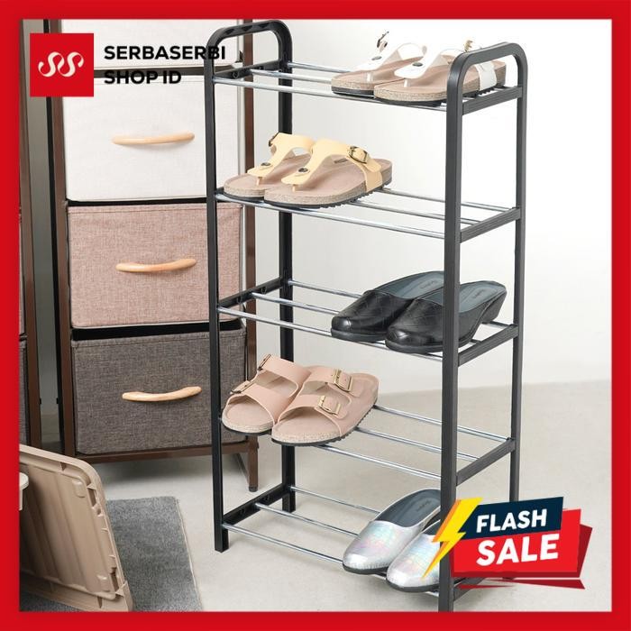 Jual Informa Rak Sepatu Compact 5 Tier Shoe Rack Black 42x20x79cm ...