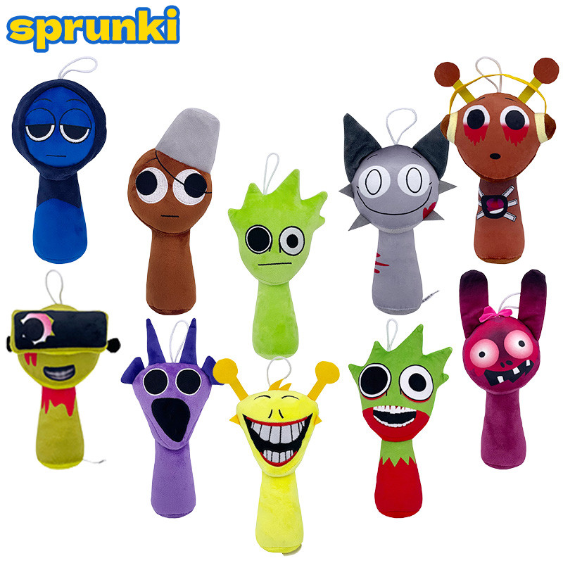 Jual Sprunki Plush Toys Set Mr Fun Computer Dolls Sprunki Games Cartoon ...