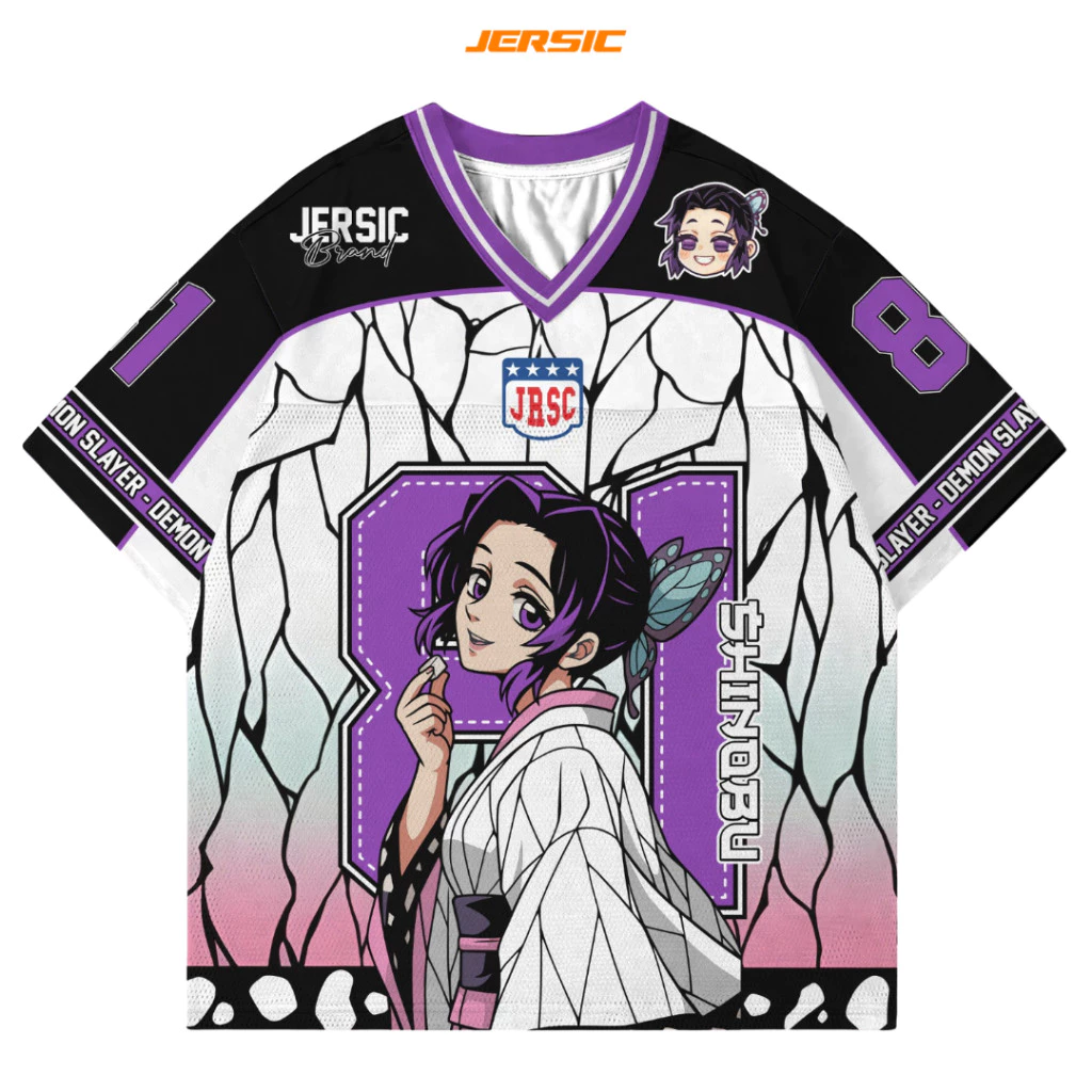 Jersey Anime Shinobu Kimetsu No Yaiba Demon Slayer - Tampil Keren dan Bergaya Sekarang!