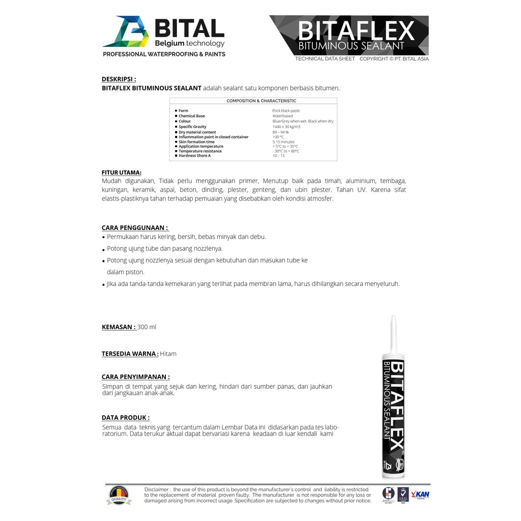 Jual Bitaflex Sealant Aspal Bitumen Bituminous Waterbased Acrylic ...
