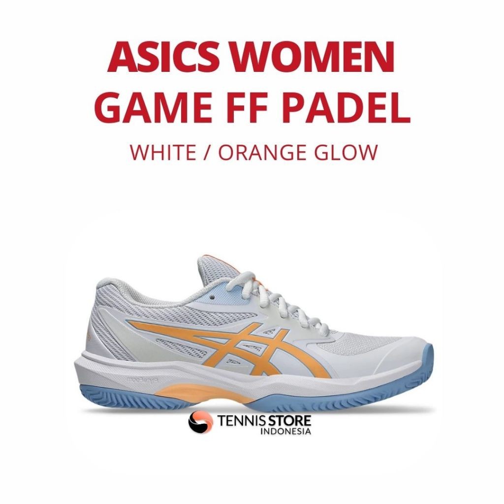 Jual Sepatu Padel Wanita Asics GAME FF WOMEN White Orange Glow