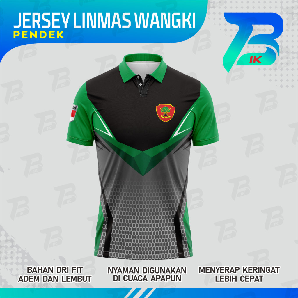 Jual JERSEY WANGKI LINMAS PENDEK FULLPRINT / KAOS KERAH LINMAS DRYFIT ...