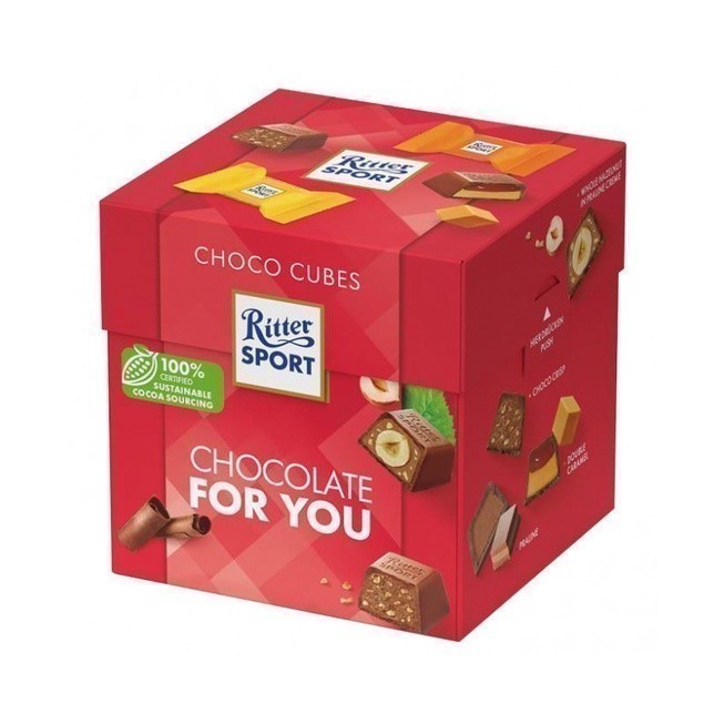 Jual Cokelat Ritter Sport Choco Cubes Chocolate For You isi 22pcs ...
