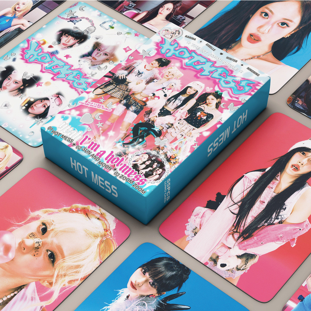 Aespa Photocards Aespa Hot Mess Photocard Set - 55pcs HD Album