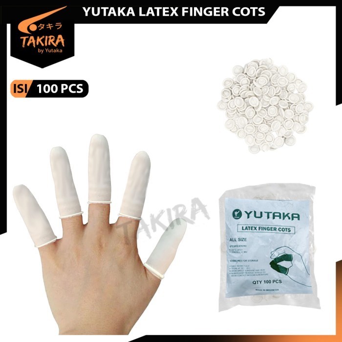 Jual Finger Cots Sarung jari Karet Pelindung Jari Karet isi