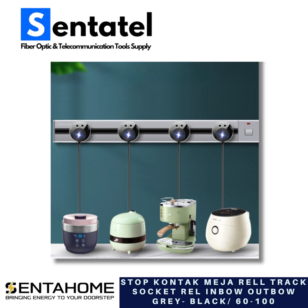 Jual SENTAHOME - STOP Kontak Meja Rell Track Socket Rel Inbow Outbow ...