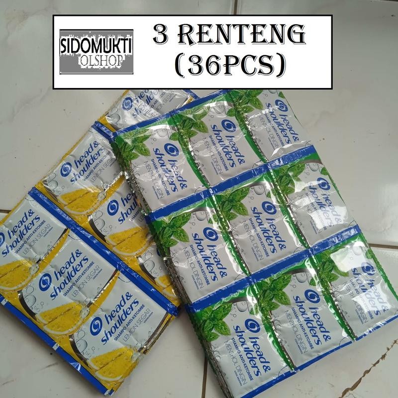 Jual Head n shoulders saset 3 renteng (36pcs) | Shopee Indonesia