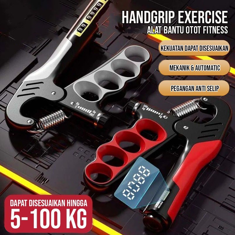 Jual [366SP] Handgrip Hand Grip 5-100 KG Alat bantu fitness Otot lengan ...