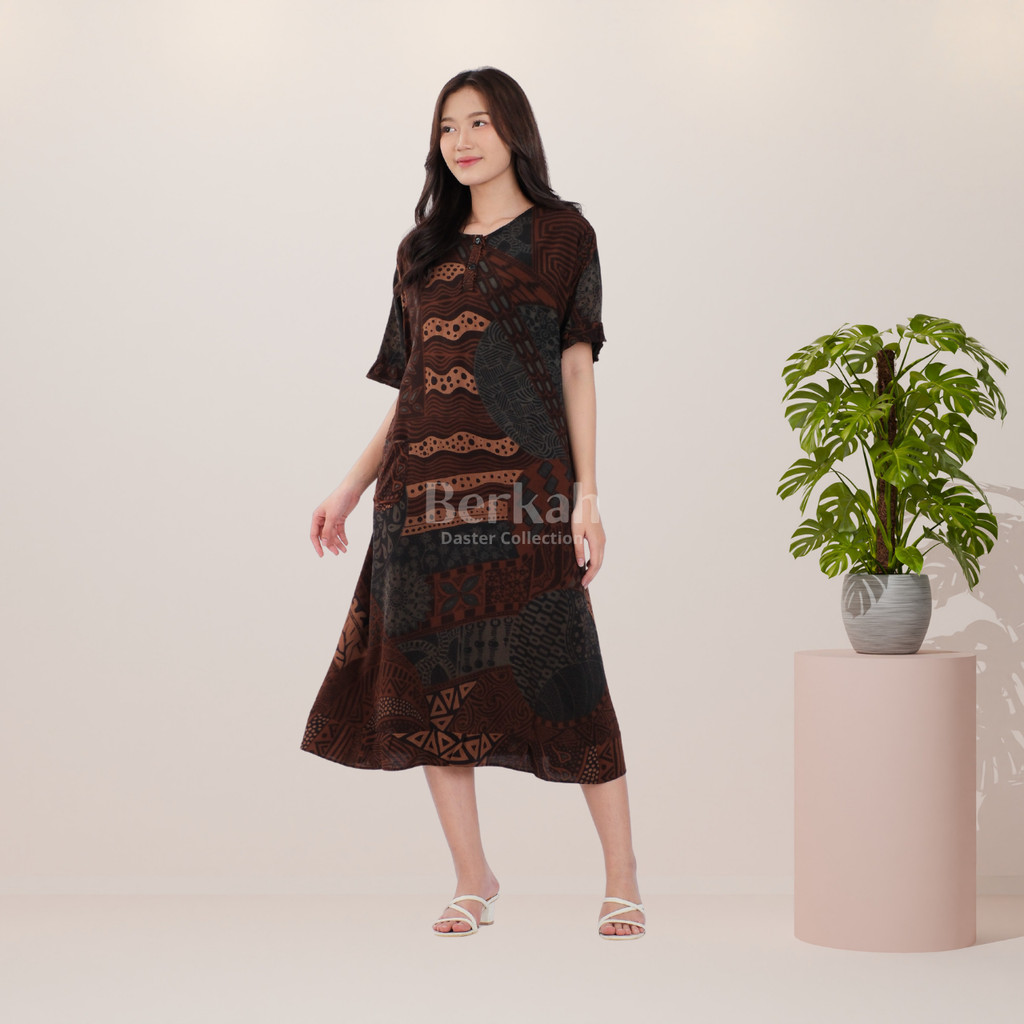 Daster Batik Rayon Busui Kancing Surya Teja 3
