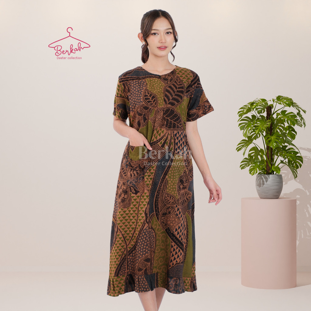 Daster Batik Rayon Busui Resleting Surya Teja