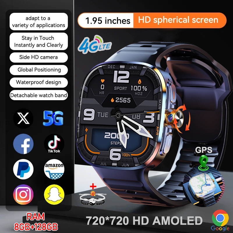 Jual 5G/4G All-Network Smart Watch 2.4 inch AMOLED 2100mah Battery 8GB ...