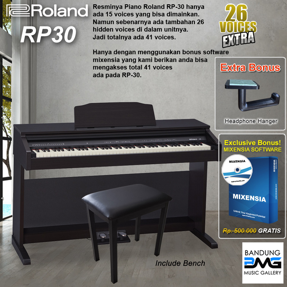 Jual Roland RP30 Digital Piano / RP 30 Garansi Resmi | Shopee Indonesia