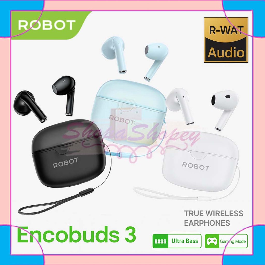 TWS Robot Encobuds 3 True Wireless Semi In Ear Mini Earbuds Bluetooth 6.0 - Garansi Resmi 1 Tahun