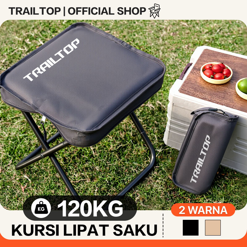 TrailTop Kursi Lipat Mini Portabel Outdoor Tas Penyimpanan Gratis Kuat Dan Tahan Lama Beban120kg