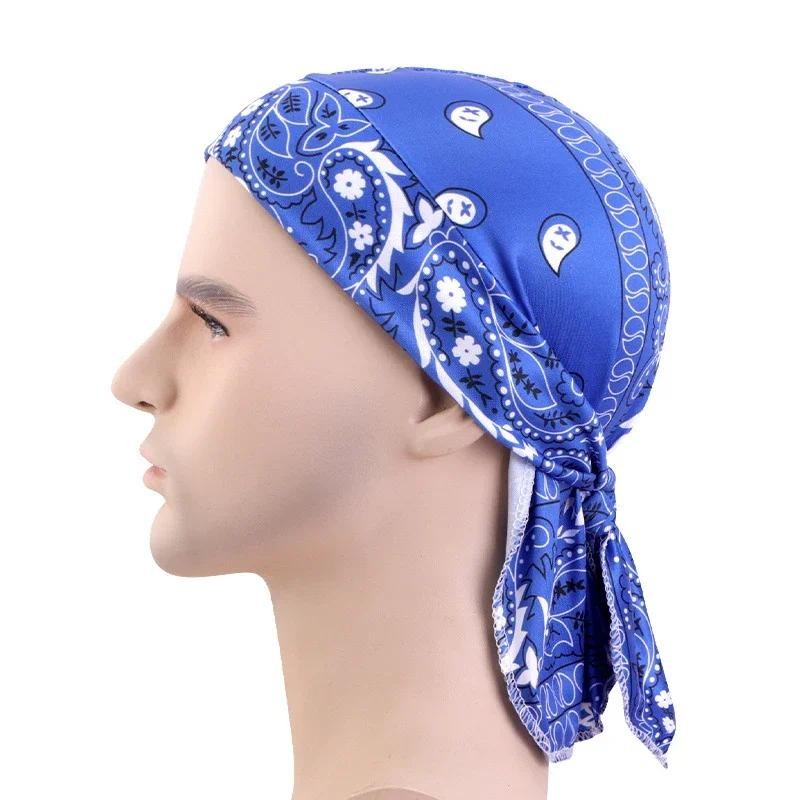 Jual New Men Women Print Durag Du-Rag Head Wrap Skull Cap Doo Do