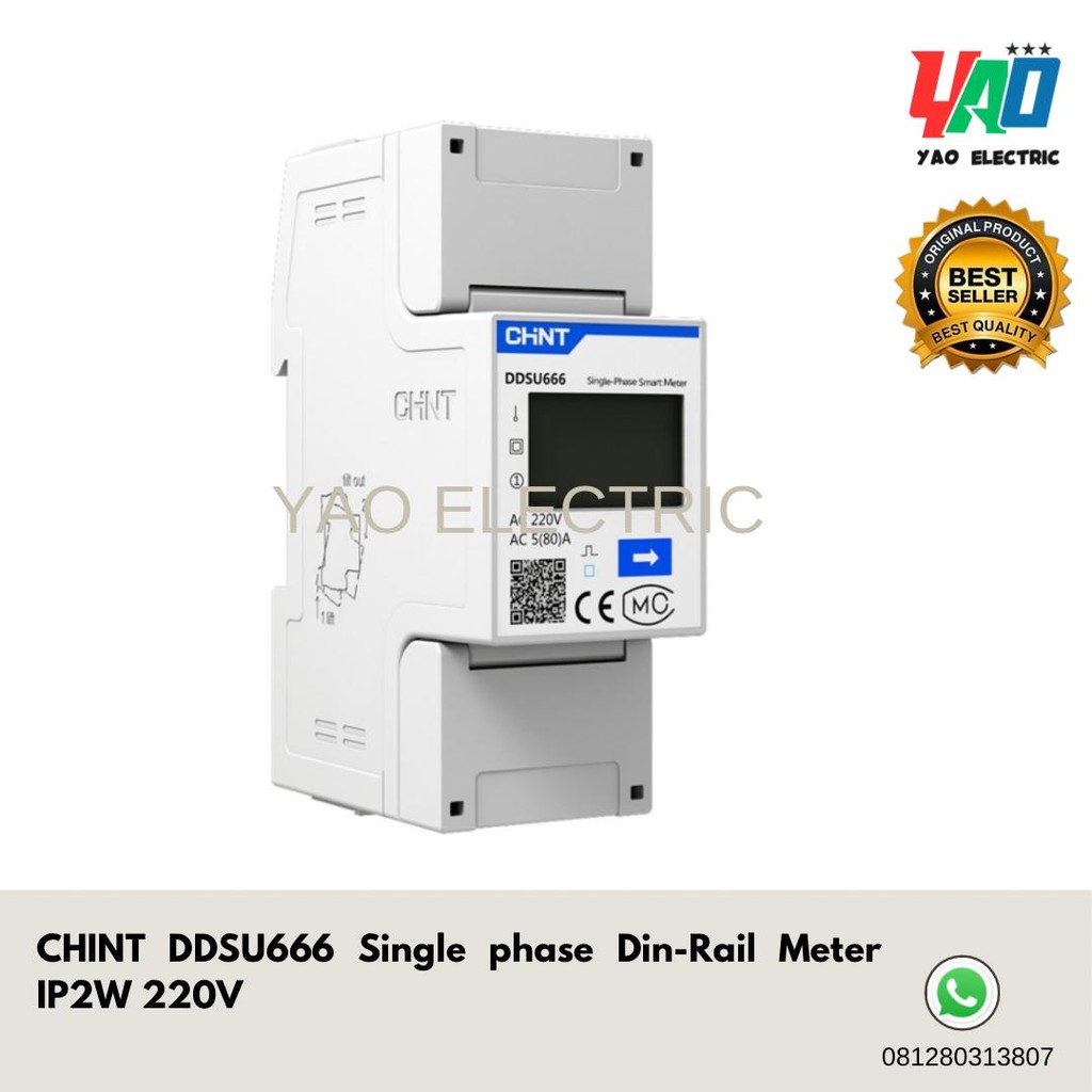 Jual CHINT DDSU666 Single phase Din-Rail Meter IP2W 220V | Shopee Indonesia