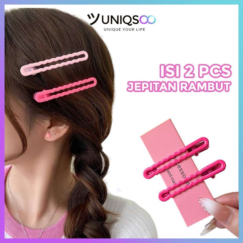Jual UNIQSOO 2 PCS Jepitan Rambut Wanita Warna Pastel / Aksesoris ...