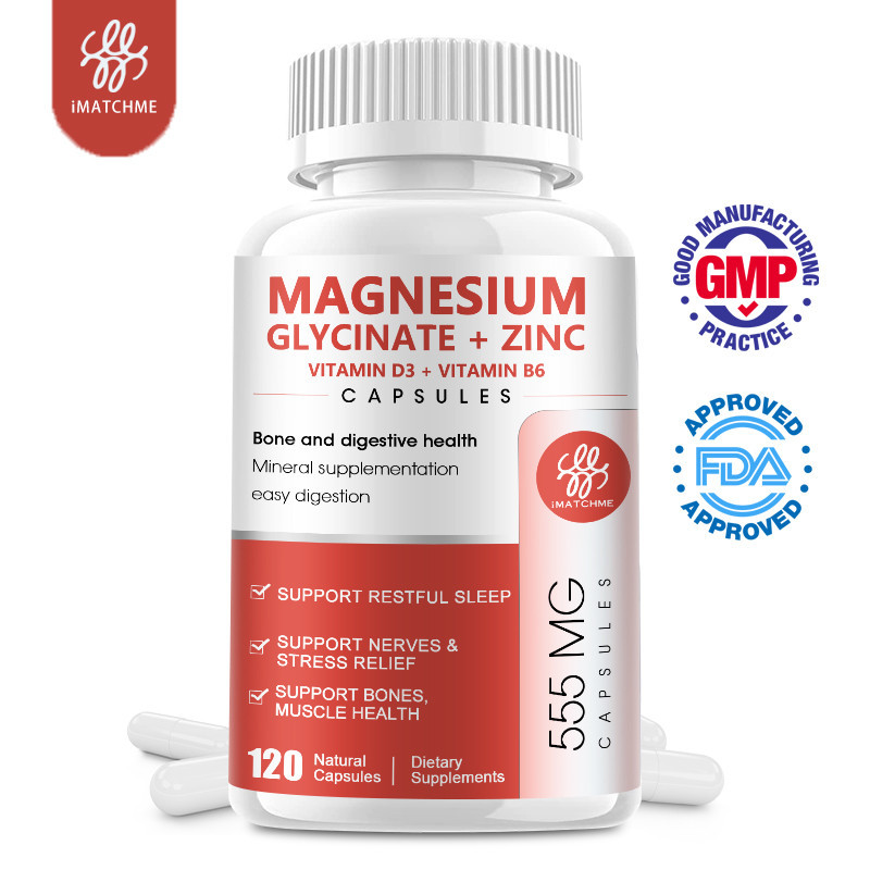 Jual iMATCHME Magnesium Glycinate Capsules+Zinc,Vitamin D3,B6 for Bone ...
