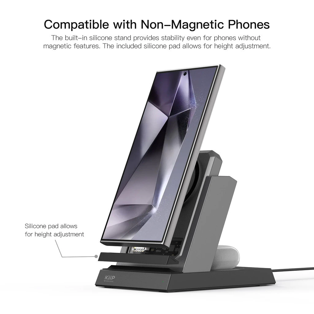 KiiP Wireless EW54S Powerbank Wireless Magnetic 4in1 Power Bank Charging Base Wireless Charging 15W