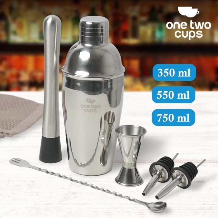 Jual One Two Cups Botol Shaker Stainless Pengocok Minuman Bartender ...
