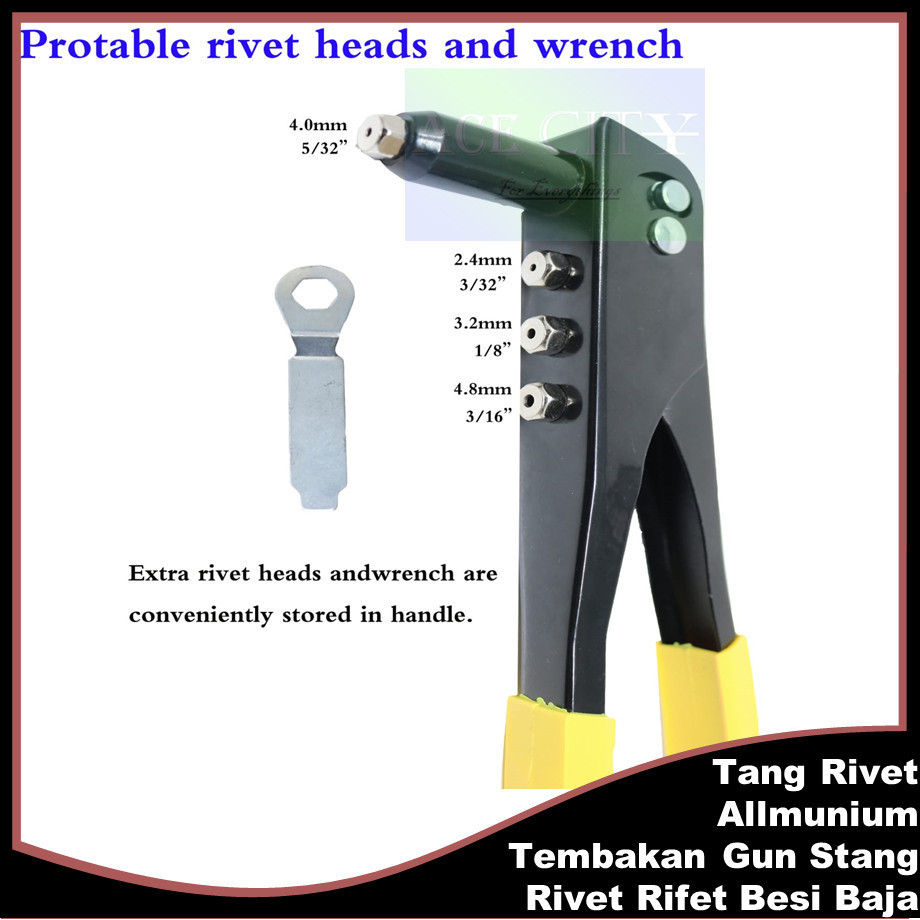 Jual Tang Rivet Allmunium Tembakan Gun Stang Rivet Rifet Besi Baja ...