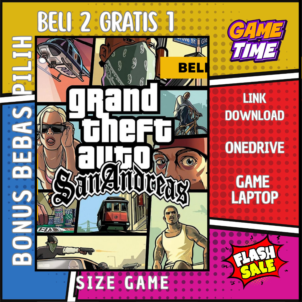 Jual GRAND THEFT AUTO SAN ANDREAS - GAME PC - GAME LAPTOP | Shopee ...