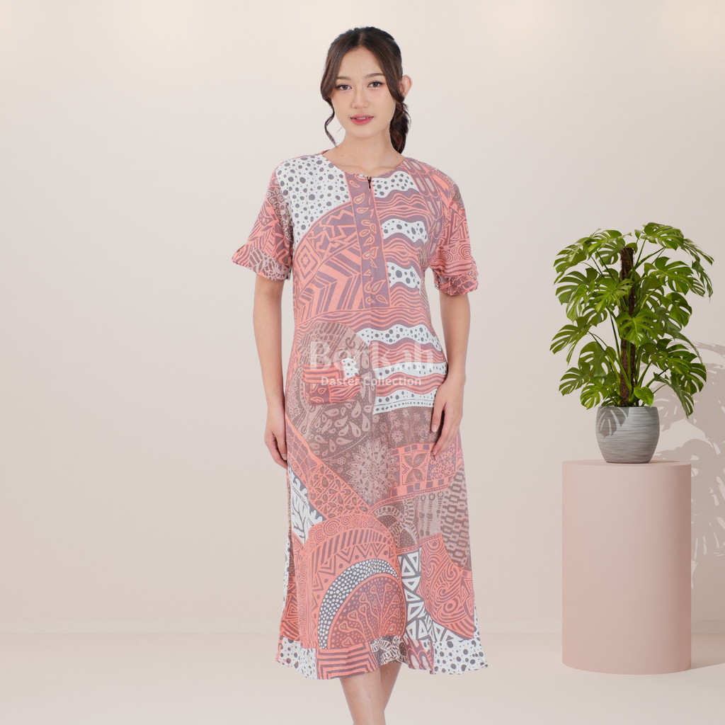 Daster Batik Rayon Busui Resleting Surya Teja 2