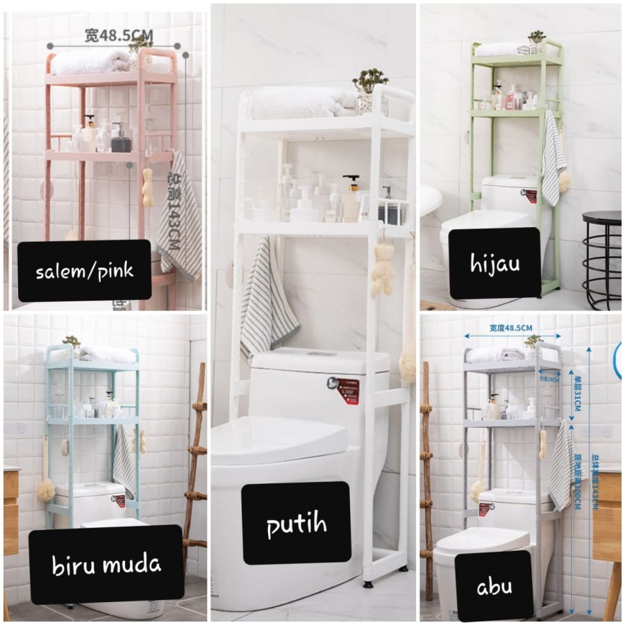 Jual 【KONTAN JAYA HOME 】Rak Kamar Mandi Toilet Portable Organizer ...