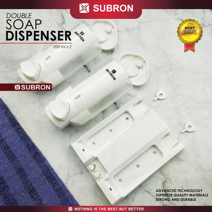 Jual SUBRON Soap Dispenser Single Tempat Sabun Cair Plastik 200mlx2 ...