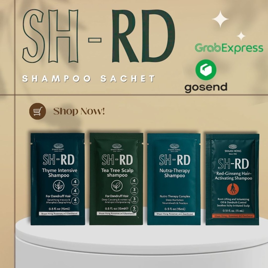 Jual SH-RD Shampoo Sachet 15ml – Thyme, Tea Tree, Nutra | Anti Ketombe ...