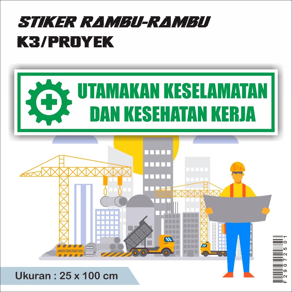 Jual Sticker Stiker Warning Rambu-Rambu Proyek K3 Keselamatan Kerja ...