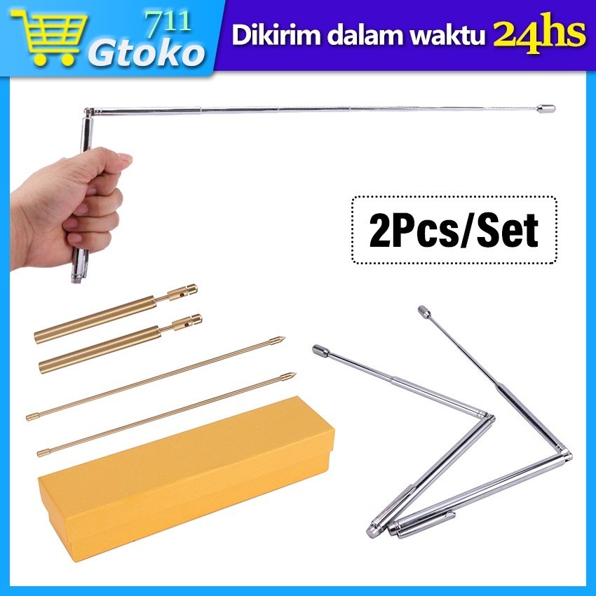Jual QL96GF 2Pcs Dowsing Rod Alat Deteksi Sumber Mata Air Pendeteksi ...